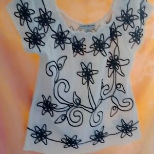 Women's designer top! very pretty, will go nicely with a black pants,